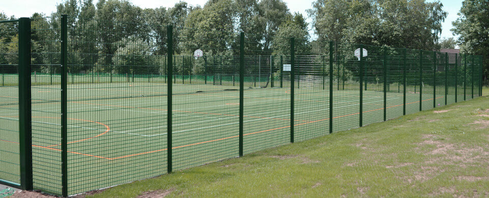 Mesh Fencing MUGA At A School Sports Facility